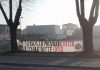 Striscione di Casapound contro i limiti di velocità a Borgo Virgilio