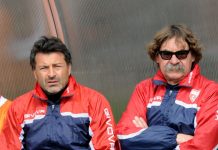 Calcio Serie D – Morgia: “Forza Mantova, sei ancora vivo” Massimo Morgia (a destra) con il suo vice Luca Lugnan