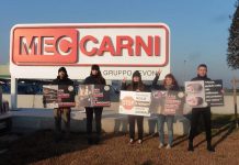 Animalisti ancora in campo davanti alla Mec Carni