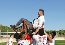 Calcio Terza Categoria – Zanotti: “Voltesi, coronata una bella stagione” Simone Zanotti portato in trionfo