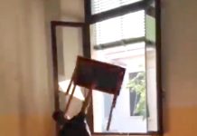 Getta il banco dalla finestra e il video va su Instagram