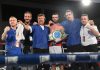 Pugilato – Francesco Ventura festeggia due titoli italiani Arblin Kaba campione a Bologna. Il secondo da sinistra è Francesco Ventura