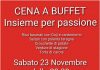 “Insieme per passione”, cena a buffet al Papacqua