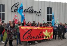 Corneliani, protesta dei sindacati davanti all’azienda