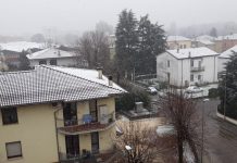Prima neve sulla città