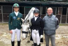 Equitazione – Circolo Baizina, ottimi risultati per Tommasini e Mossini Andrea Tommasini,, Costanza Mossini e l’istruttore Guus Op De Ven