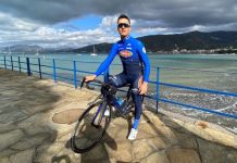 Ciclismo – Michael Bresciani alle prese con i rulli Michael Bresciani