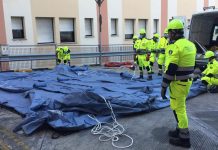 Tenda pre-triage a Pieve di Coriano