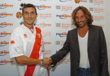 Calcio – Davide Mezzanotti, nostalgia biancorossa: “Mai stato bene come al Mantova” Davide Mezzanotti con Fabrizio Lori nel suo primo giorno in biancorosso