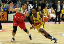 Basket A2 maschile – “Le finali Lnp”: si parte con Scafati-Mantova Moraschini durante la finale di Coppa Italia 2016 con Scafati