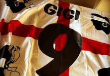 Calcio Serie D – Un tifoso a Scotto: “Hai segnato più di Giagnoni”. Lui: “Paragone eccessivo” La bandiera in onore di bomber Scotto