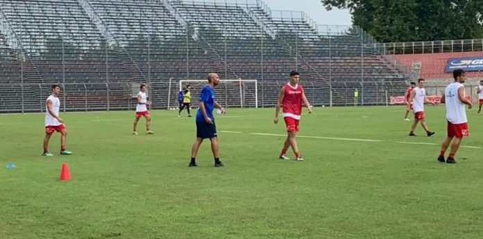 Un'immagine del primo allenamento del nuovo Mantova