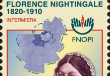Un francobollo dedicato a Florence Nightingale e agli infermieri