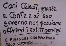 I commercianti protestano contro il Governo per il lockdown