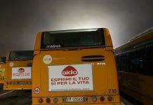 Il messaggio dell’Aido adesso viaggia anche sugli autobus