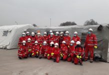 Esercitazione della Croce Rossa Italiana a Rivalta sul Mincio