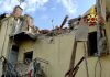 Crolla palazzina a due piani a Torino
