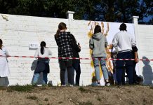 Street art al Poma, studenti all’opera
