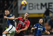 Calhanoglu su rigore e autogol De Vrij, Milan-Inter 1-1