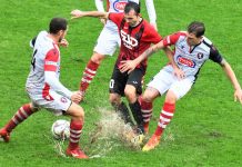 Calcio Eccellenza – Il Castiglione vince il primo tempo, poi la pioggia ferma tutto