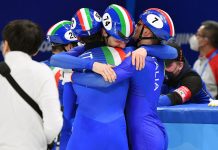 Bronzo della staffetta maschile di short track nei 5000 metri