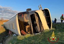 Incidenti stradali, su A14 si ribalta bus rifugiati ucraini: una vittima