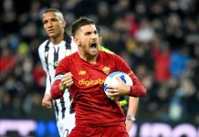 Pellegrini su rigore nel recupero, Udinese-Roma 1-1