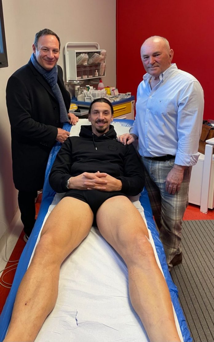 Ibrahimovic tra i dottori Mazzoni e Zanini