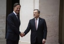 Draghi vede il premier olandese Rutte “Ferma condanna della strage di civili”