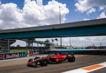 Prima fila Ferrari a Miami: pole Leclerc davanti a Sainz