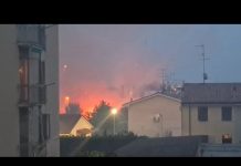 Ultimora – Vasto incendio nei pressi di Palazzo Alpi