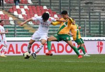 Calcio Serie C – Il Mantova blinda Riahi e punta a Bruno Conti jr Riahi in azione in Padova-Mantova