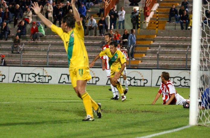 Il gol di Noselli a Vicenza nel 2005