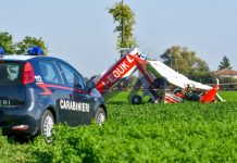 Precipita un piccolo aereo a Ponteventuno: un morto e tre feriti gravi