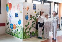 All’ospedale di Pieve un murales per promuovere l’allattamento al seno, realizzato dai pazienti della pediatria