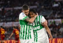 La Roma crolla all’Olimpico, vince il Sassuolo 4-3