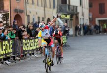 Ciclismo Juniores – A Volta vince l’azzurro Giaimi. Monister chiude nella Top 10 Giaimi taglia il traguardo per primo (f. Scanferla)