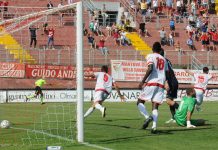 Calcio Serie C – Il Mantova e i play out: dal viaggio in Calabria al canto del cigno di Masiello Il gol di Masiello al Cuneo nel 2016