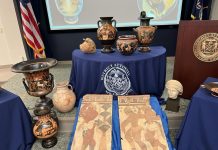 Tornano in Italia dagli Usa 266 reperti archeologici