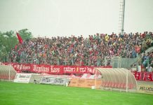 Calcio Serie C – Gioie, dolori, exploit e duelli mancati. Mantova, col Fiorenzuola non ci si annoia I tifosi del Mantova a Fiorenzuola nel 1993