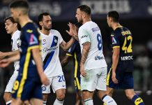 L’Inter chiude con un pareggio, 2-2 sul campo del Verona