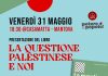 Venerdì presentazione del libro “la questione palestinese e noi” alla Casamatta