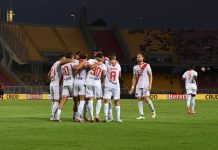 Calcio Serie B – Mantova, l’esordio fa ben sperare. Domenica il “battesimo” del Martelli esultanza mantova 1-1_5