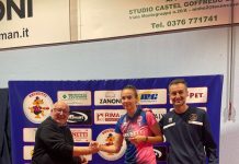 Tennis tavolo Serie A1 femminile – Il “benvenuta” della Brunetti alla star russa Kolish