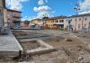 Tracce della vecchia Villimpenta riaffiorate dagli scavi in piazza Roma
