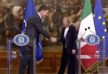 Meloni incontra Rutte “La Nato pilastro imprescindibile per sicurezza”
