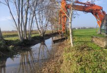 Scolo Valverde, manutenzione in corso