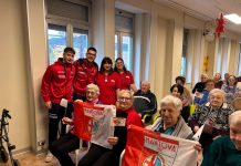Calcio Serie B – Il Mantova in visita alla casa di riposo “Isabella d’Este”