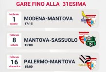 Le gare del Mantova fino alla 31esima giornata