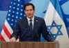Il Segretario di Stato americano Marco Rubio lascia Israele per l’Arabia Saudita